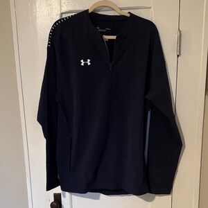 Under Armour Navy Loose Fit Quarter-zip Pullover